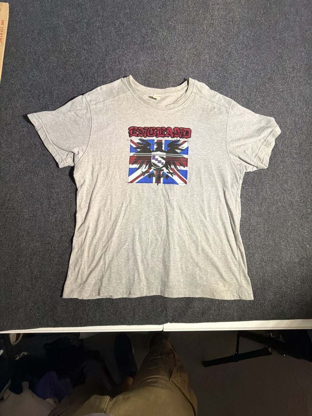 Roma Atletica England Flag Graphic Crewneck T-Shirt Size XL